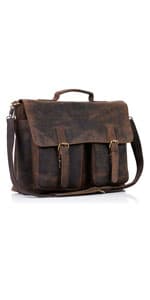 KomalC Premium Buffalo Leather Toiletry Bag for Men & Women – Leather Dopp Kit With Water resistant Lining, Premium Toiletry Travel Pouch, Unisex Wash Bag for Toiletries, Gifts for Men and Women