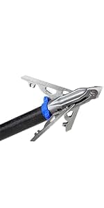 G5 Deadmeat V2 Expandable 3-Blade Broadheads | 3-Pack | 100/125 Grains | Razor Sharp 1.5" Cutting Diameter Mechanical Blades | Screw in | Compound & Recurve Compatible | 1 BMP Practice Tip Included