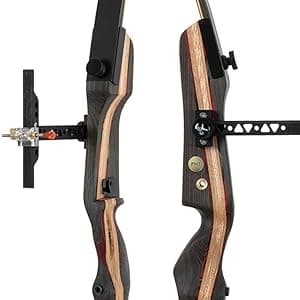 PMZ Recurve Bow and Arrow Set, Professional Aldults Archery Hunting Bow Kit, Ergonomic Design 67.5'' Takedown Bow for Youth Beginners Enthusiasts and Hunting, Right Hand (20-60lbs)