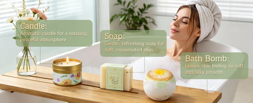 Birthday Gift for Women, Self Care Spa Gift Basket, Hug in a Box Relaxation Experience Set, Stress Relief Comfort Care Package for Her,Thinking of You Get Better Soon Gifts B0GVXGP4YF