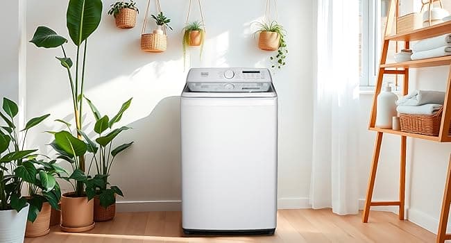 BLACK+DECKER 4.1 Cu. Ft. Top Loading Washing Machine with Agitator, Full Size Washing Machine with Glass Lid and Stainless Steel Tub, Machine with LED Display, 10 Wash Cycles, 120V, BTLW41MW, White