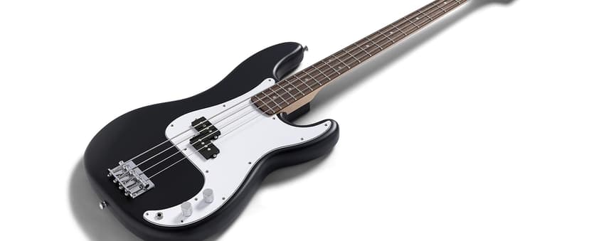 Fender Squier Debut Series Precision Bass Guitar, Beginner Guitar, with 2-Year Warranty, Includes Free Lessons, Black with Matte Finish
