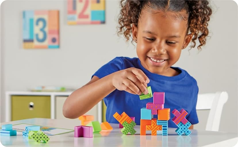 Learning Resources STEM Explorers Brainometry - 3d Puzzle, Brain Games, Brainteaser, Building Logic Toys, Gifts For Boys and Girls, Fine Motor Skills , Pattern Blocks, Math Manipulatives
