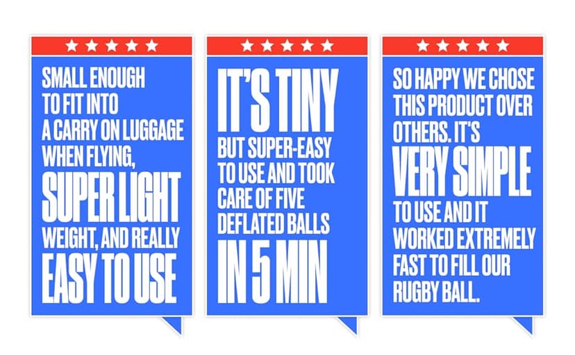 SPORTBIT Ball Pump for Sports Balls - Push & Pull Inflating System - Hand Pump for All Exercise Balls - Volleyball Pump, Basketball Inflator, Football & Soccer Ball Air Pump - Goes with 5 Needles Set