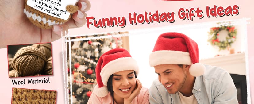 Birthday Gifts for Him Her Boyfriend Girlfriend, to My Love Handmade Emotional Crochet Football, Small Cute Anniversary Present for Him, Mini Romantic I Love You Gift for Husband Wife Couple