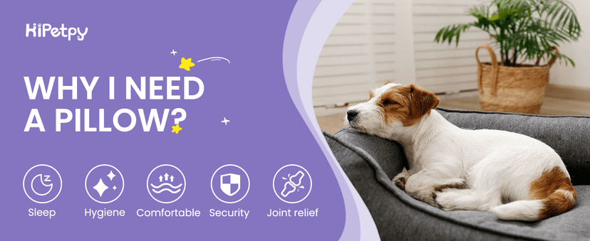 for Better Sleep, Reduces Anxiety, Gift for Small/Medium/Large Dogs and Cats HiPetpy Dog Calming Pillow-Soft Neck Pillow for Dogs, Washable Sleep Pillow B0DSW42LFY