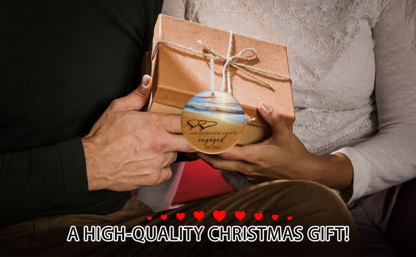 Wedding Gifts Engagement Gifts for Couples 2025 First Christmas Engaged Ornament 2025 Just Engaged Bachelorette Gift Happy Engagement Gift for Newly Engageds Couples Bride to be Her Women Fiance(1)