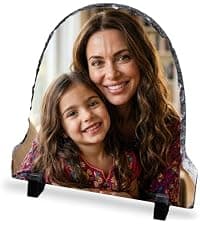 Customized Photo on Natural Slate Stone — an Anniversary or Birthday Keepsake Gift for Women, Mom, Wife, Her, Dad or Family. ArtPix Personalized Slate Picture Frame - Custom Photo Gift Anniversary B0DNKR7K1S