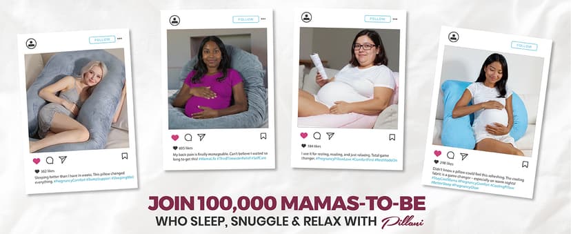 PILLANI Pregnancy Pillows for Sleeping - V C U Shaped 57inch Full Body Pillow with Removable Washable Cover, Cooling Maternity Pillow for Pregnant Women, Support for Back Belly Legs Hip