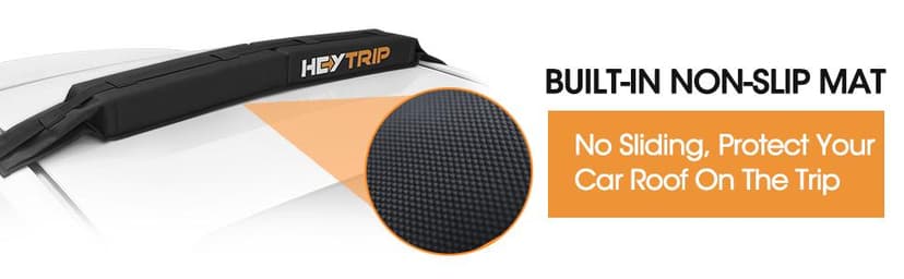HEYTRIP Universal Soft Roof Rack Pads for Kayak/Surfboard/SUP/Canoe with 15FT Tie-Down Straps and Storage Bag