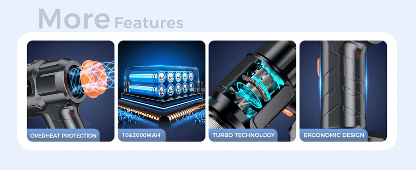 Car Vacuum Portable Cordless,35000PA High Power Suction & Blower, Cordless Handheld Vacuum Cleaner for Car, Home, Office, Pet(Stellar Black)