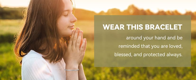 JOGDIAM Religious Gift for Her God is Within Her She Will Not Fall Bible Verse Bracelet Gift for Her