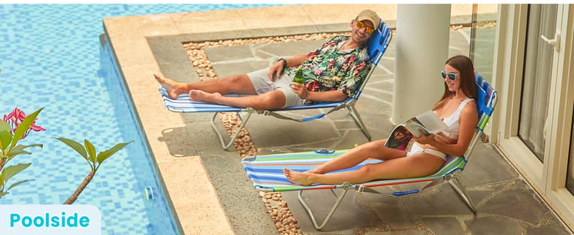 #WEJOY Folding Tanning Chair with Face Hole, 5 Positions Face Down Beach Lounge Chairs with Pillow for Outside Sunbathing Poolside (Blue/White)