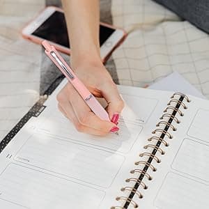 Aisibeiger Ball Point Pen Black Ink Ballpoint Pens with Super Soft Grip Medium Point 1.0mm Office Pens (6 pack)