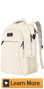 MATEIN Travel Laptop Backpack, Business Anti Theft Slim Sturdy Laptops Backpack with USB Charging Port, Water Resistant College School Computer Bag Gift for Men & Women Fits 15.6 Inch Notebook, Grey