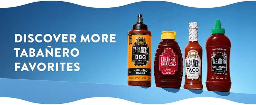 1.7 oz Mini Glass Bottles, Kit Includes Peach Bourbon, Key Lime Habanero, Sweet & Spicy, All Natural, Gluten Free, Low Sodium Tabañero Variety Hot Sauce Gift Set, Kosher, Sriracha Honey, 4-Pack B0CN9P7XD7