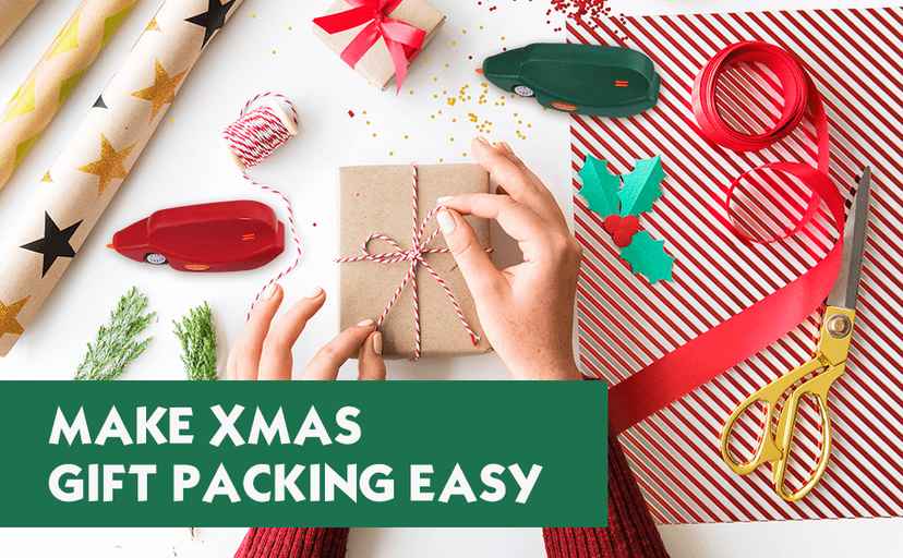 2PC Wrapping Paper Cutter Gift Wrap Cutter Christmas Wrapping Paper Cutter Slider Cutter Tool Paper Roller Cutters for Christmas Gift Wrapping Packing with 3 Replaceable Blades (2PC Black)