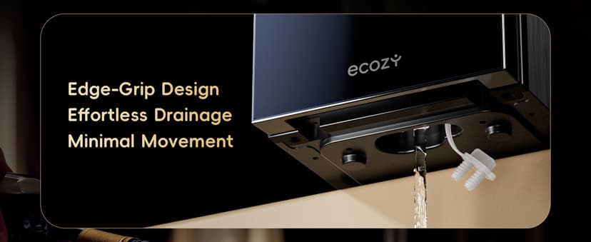 ecozy 2.1" Clear Ice Ball Maker Countertop with CrystalFlux Technology, Minimal Footprint Sphere Ice Maker with 8H Timer, 1 pc in 30 Mins, 48 pcs/Day, Self-Cleaning for Home Bar Whiskey & Bourbon