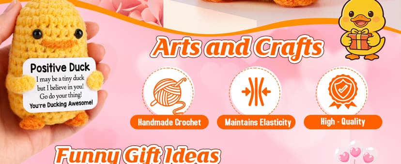 MBL Anniversary for Men Women Her - Funny Small Cute Crochet Duck Gifts for Women Men Wife Husband Girlfriend Boyfriend Fiance Couple Lover Him Birthday Wedding Christmas Stocking Stuffers Present