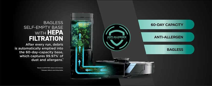 Shark Matrix Plus Robot Vacuum and Mop with Self-Empty HEPA Base, Sonic Mopping, Matrix Clean, Home Mapping, HEPA Bagless Self Empty Base, CleanEdge, for Pet Hair, UR2650WS