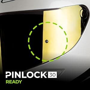 HAX Onix Full Face Motorcycle Helmets DOT Approved, Pinlock Ready & Intercom Slot , Motorbike Powersports Street Racing for Men Women(Pearl White, L)