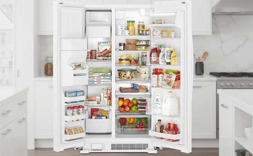 Whirlpool WRS321SDHW 21 cu.ft. White Side-by-Side Refrigerator