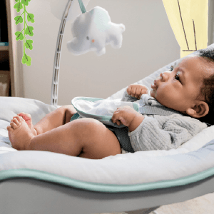 Ingenuity Keep Cozy 3-in-1 Grow with Me Vibrating Baby Bouncer, Seat & Infant to Toddler Rocker, Vibrations & -Toy Bar, 0-30 Months Up to 40 lbs (Weaver)