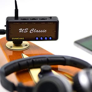 SONICAKE Guitar Headphone Amp Mini Guitar Headphone Amplifier US Classic Rechargeable Plug-in Pocket Bedroom Overdrive Reverb Effects
