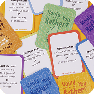 Would You Rather? Campfire Card Game: Hilarious Questions for Camping Fun and Outdoor Adventures B0G8XNNYVC