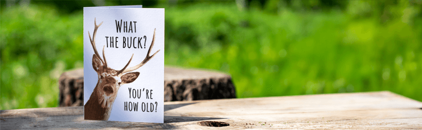 Funny Birthday Card for Men, What the Buck You're How Old, Hunter Birthday Card for Husband, Dad, Brother or Boyfriend, Funny Outdoorsman Deer Hunting Birthday Card B0C5464LJM