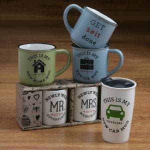 Enesco 4026112 Our Name is Mud “Dog Mom” Stoneware Mug, 16 oz., Multicolor