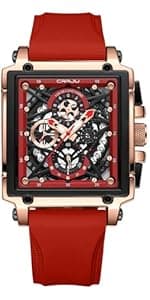 CRRJU Men’s Women Watch Casual Stylish Waterproof Quartz Unisex Wristwatches, Ultra Thin Watches for Men Women, Colorful Silicone Band