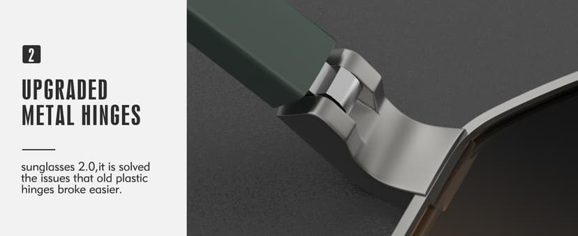 LUENX Aviator Sunglasses for Men Square Polarized Polygon Lens - UV 400 Protection with Accessories 61MM Driving Outdoor