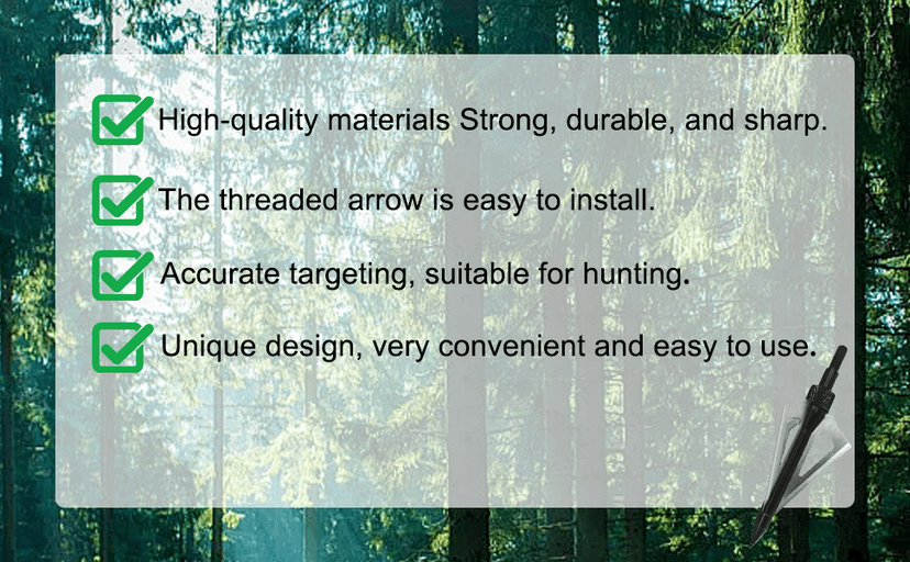 12 Pack Hunting Broadheads with Storage Case 3 Blades Archery Broadheads 100/125 Grain Screw-in Arrow Heads Arrow Tips for Traditional Bows and Compound Bow