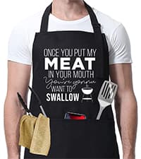 Miracu Funny Cooking Aprons for Men Women, Funny Dad Gifts for Mens Father, Mom - Fathers Christmas, Birthday Gifts for Dad Step Brother Boyfriend Husband, Cool BBQ Grilling Kitchen Chef Apron