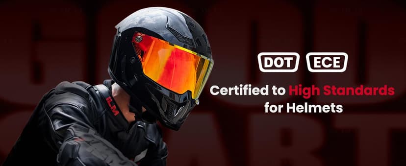 ILM Motorcycle Helmets for Adult Men Women Full Face DOT ECE Powersports Dual Visor Street Racing Helmet with Pinlock Cascos para Motos Model MF509 (War Damaged Gray, L)