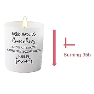 BFJLIFE Coworker Gifts for Women Funny Cool Co Worker Gifts for Christmas Birthday Unique Lavender Scented Soy Candles