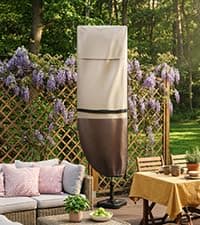 Vailge Patio Chair Covers, Lounge Deep Seat Cover, Heavy Duty and Waterproof Outdoor Lawn Patio Furniture Covers (2 Pack - Large, Beige & Brown)