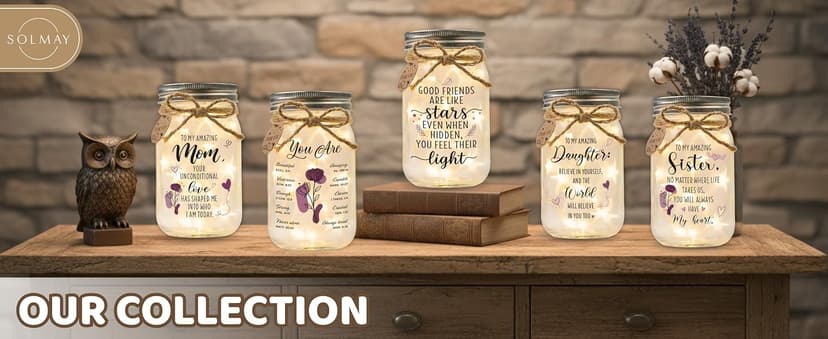 Thanksgiving & Christmas Gift for Women, Best Friend Gift for Women, Warm LED Keepsake for Birthdays and Farewells Friendship Gifts for Women, Best Friend Birthday Gifts Mason Jar Light B0FMD5RWXY
