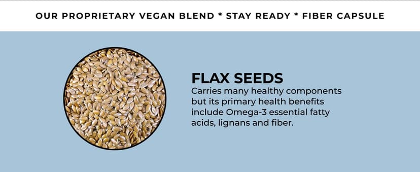 Pure for Men Pure for Men Original Vegan Cleanliness Stay Ready Fiber Supplement | Helps Promote Digestive Regularity | Psyllium Husk, Aloe Vera, Chia Seeds, Flaxseeds | Proprietary Formula | 120 Vegan Capsules