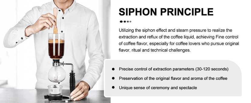 YUCHENGTECH Siphon Syphon Coffee Maker Tabletop Glass Siphon Pot Glass Technica Siphon Vacuum Coffee Maker(5 Cups(600ml))