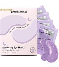 grace & stella Award Winning Under Eye Mask - Travel Essentials - Birthday Gifts for Women - Gel Eye Patches for Dark Circles, Puffy Eyes, Wrinkles, Undereye Bags - Vegan - Self Care (24 Pairs, Gold)