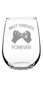 Good Luck Finding Better Friends Than Us - Stemless Wine Glass - Funny Farewell Gift For Best Friend Moving Away - Large 17 Oz Glasses