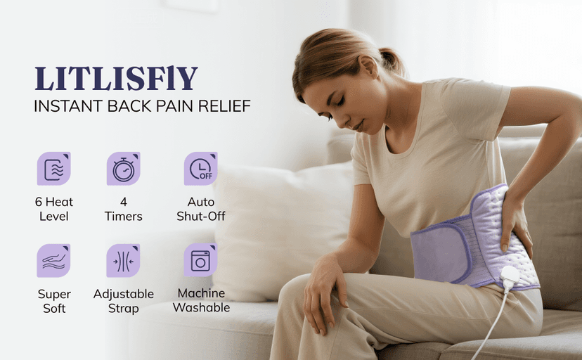 6 Heat Levels, 4 Timers, Moist Heat Pad for Neck Shoulder Abdomen Back, Ideal Gifts for Women Christmas Gift for Mom & Women, Heating Pad for Period Cramps & Back Pain B0FKYN2994