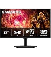 Samsung 27" Odyssey G5 (G51F) Gaming Monitor - QHD (1440P), 180Hz, 1ms, AMD FreeSync, HDR10, Height Adjustable Stand, Black Equalizer, Virtual Aim Point, Auto Source Switch+, LS27FG512ENXZA