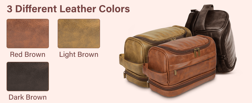 Personalized Toiletry Bag for Men, Custom Toiletries Bag Gifts for Men, Him, Birthday, Anniversary, Graduation, Groomsmen, Dad, Husband, Boyfriend, Leather Engraved Travel Cosmetic Shaving Hygiene Bag B0DZ6SCD7C