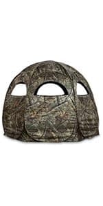 HuntRite Deluxe 4-Panel Spring Steel Hunting Blind; 2 Person Ground Tent for Deer and Turkey Season