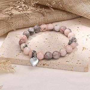 Yiyang 13th 16th 18th 21st 25th 30th 35th 40th 45th 50th 60th 65th 70th 75th 80th Birthday Gifts for Women, Natural Stone Bracelet Birthday Gifts for Women Mom Daughter Grandma Sister Coworker