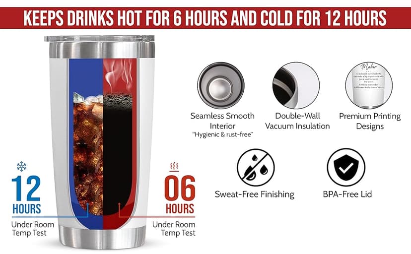 Christmas Appreciation Gifts for Coworkers - 20 oz Stainless Steel Insulated Tumbler - Birthday Inspirational Thank You Gifts for Women Teachers Coworkers Boss, Difference Maker Gift Ideas