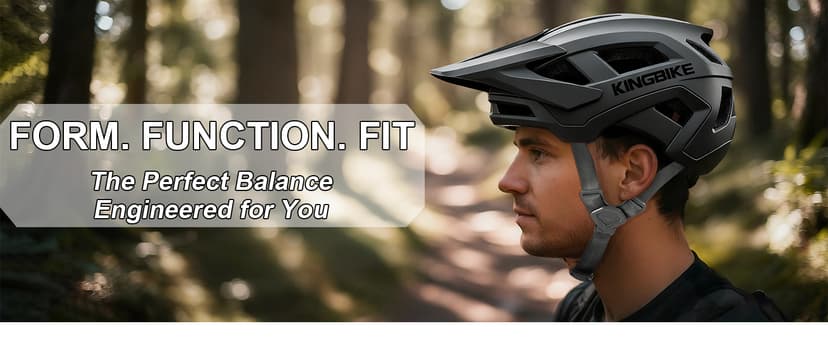KINGBIKE NTA-8776 Mountain Bike Helmet Professional Ebike Helmets with 3-Level Adjustable Visor & Camera Mount E-MTB Helmet for Adults Men Women Youth E-Bike Safety Certified